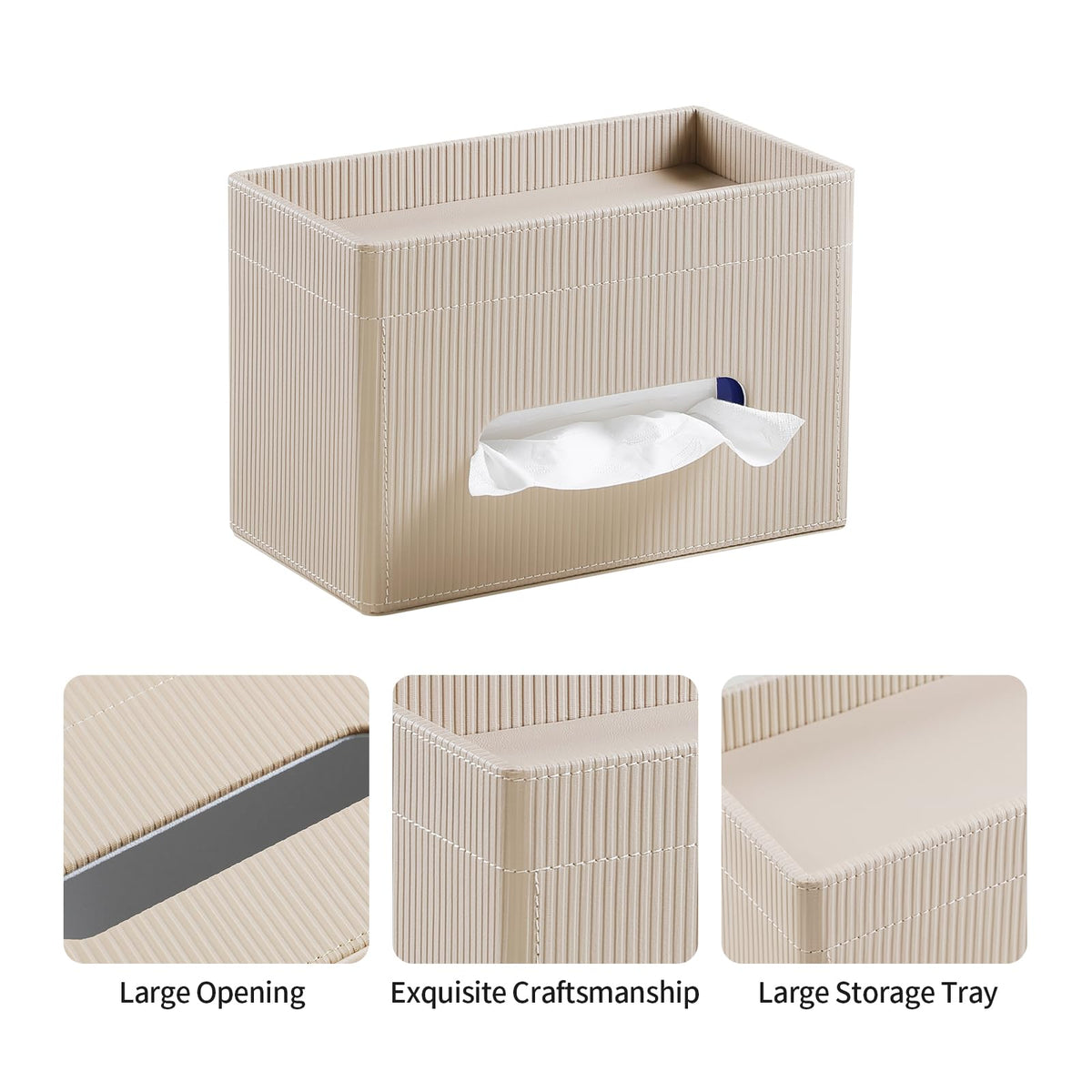 Cretkhp PU leather exterior provides durability and water resistance.