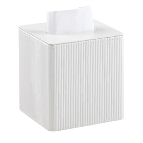 Cretkhp ivory magnetic-closure tissue box cover adds organized elegance to any room.