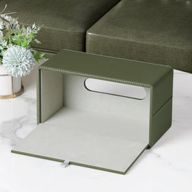 Cretkhp velvet interior tissue box cover highlighting premium texture