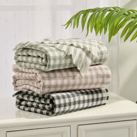 CREVENT Farmhouse Boho knitted throw gift-ready packaging for gifting