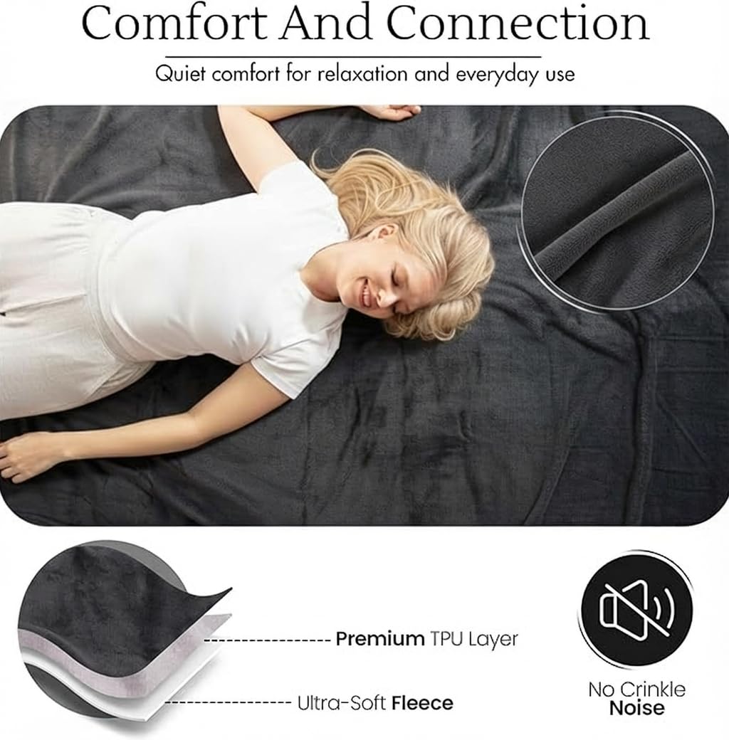 Stain-proof CREW FLX blanket fabric on a couch edge