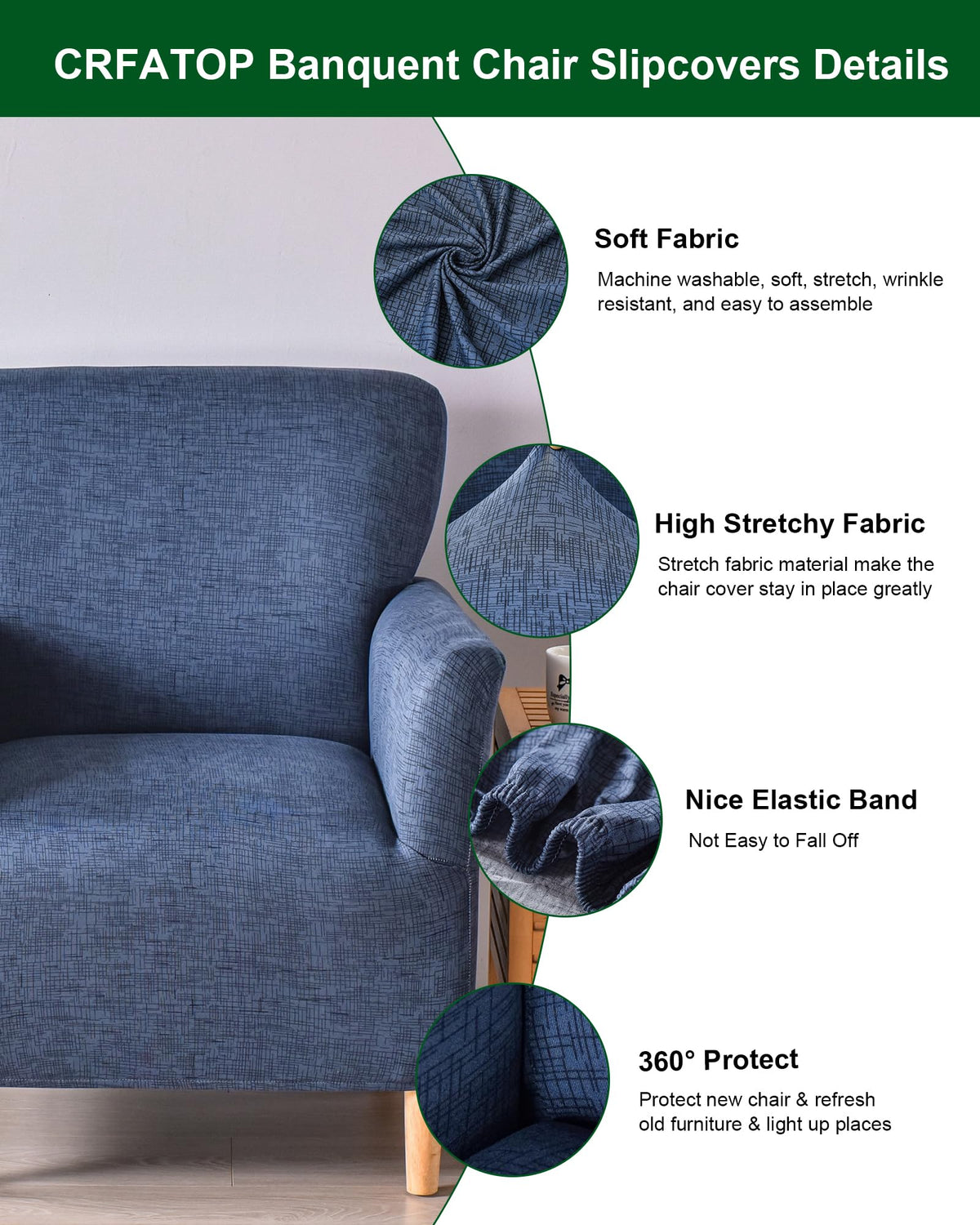 CRFATOP chair protector shields furniture from stains and spills.