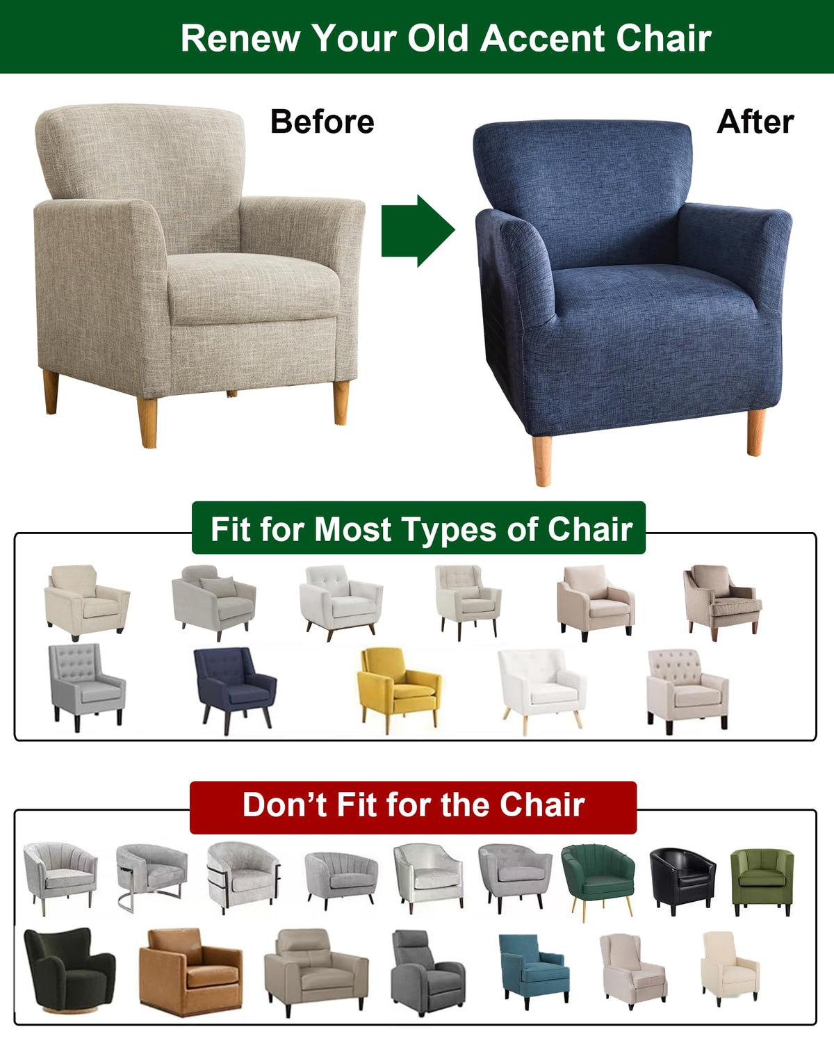 CRFATOP slipcover installs quickly without tools.