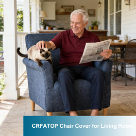CRFATOP pet-friendly chair cover guards furniture against fur and claws.