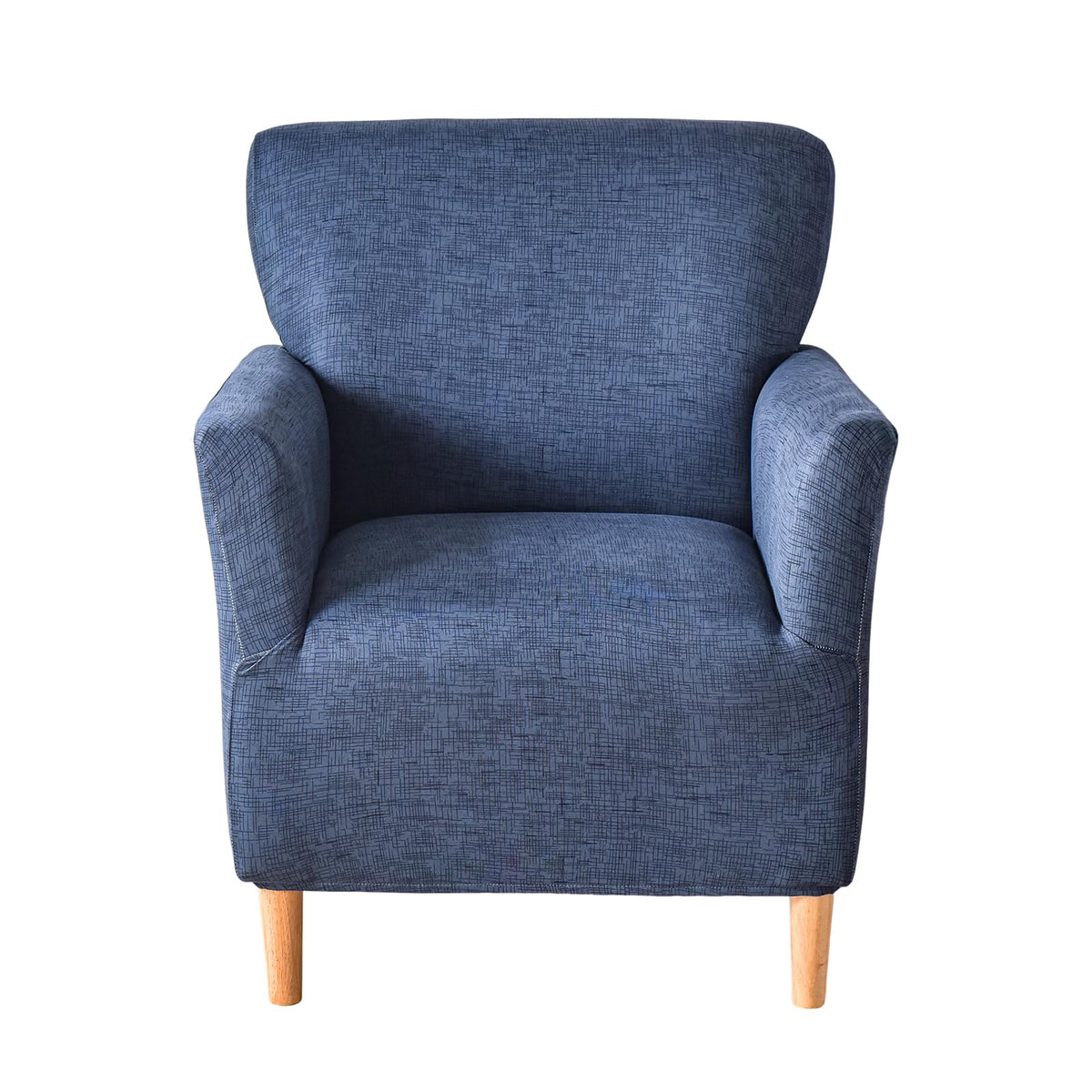 CRFATOP stretch armchair-slipcover fits snugly on a modern chair.