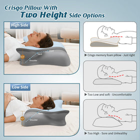 Crisgo detachable pillowcase is machine washable for easy care.
