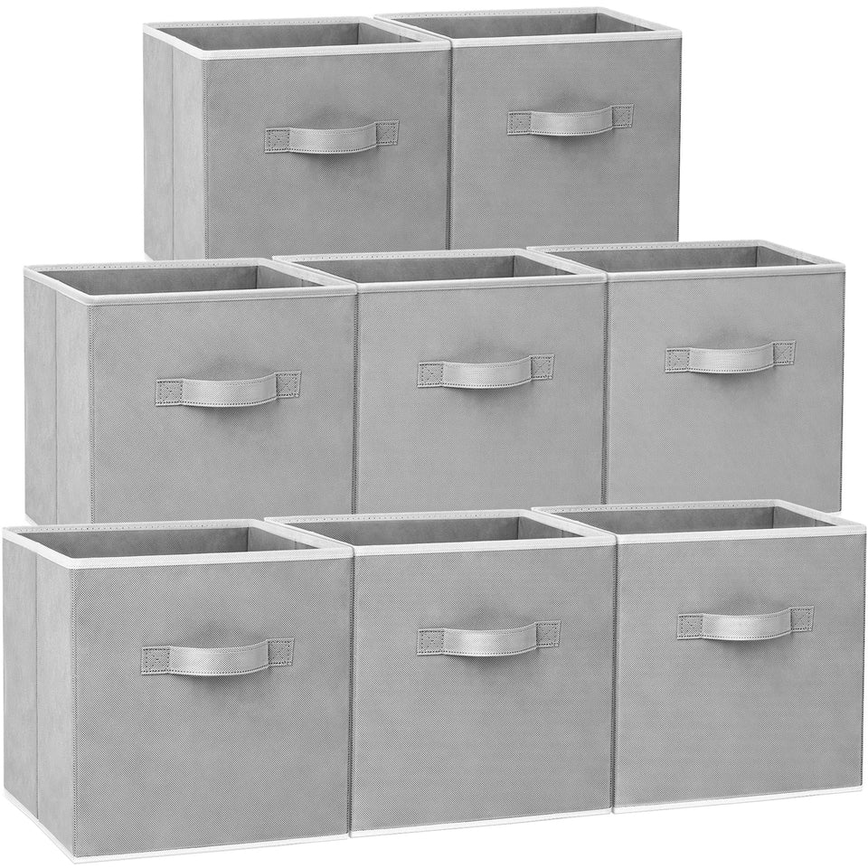Criusia 13-inch storage cube front view demonstrates durable fabric for organized spaces.