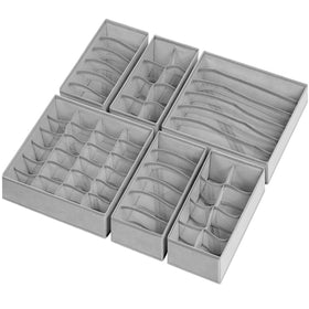 Criusia 6-cell scarf baby clothes bins ideal for fast closet sorting