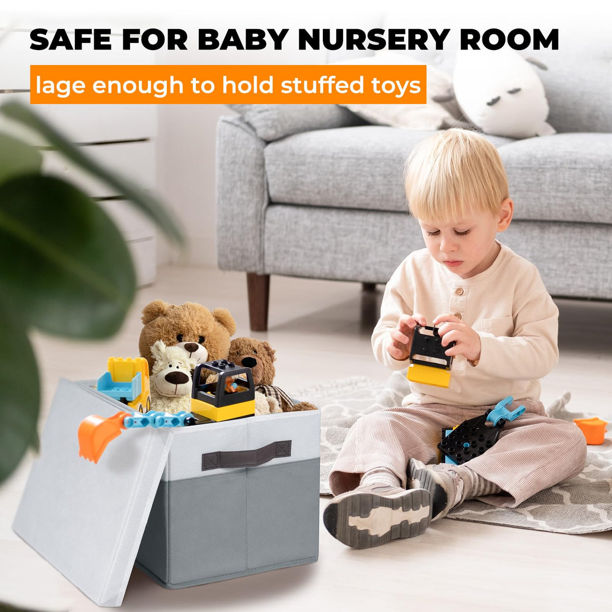 Criusia storage bins help nursery organization and baby items