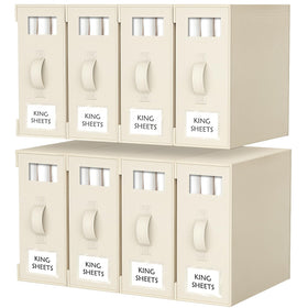 Criusia bed-sheet organizer with clear window for quick contents identification.