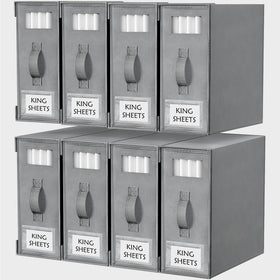 Criusia bed sheet organizer with clear window keeps contents visible.