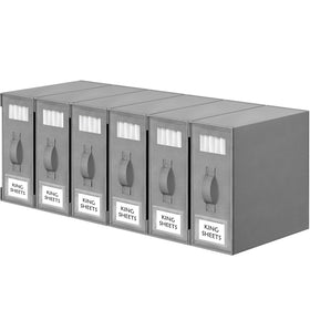 Criusia bed sheet organizers 6-pack foldable in gray for tidy linen storage