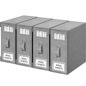 Criusia bed sheet organizers with label window keeps sheets visible and accessible.