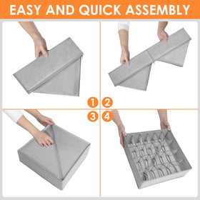 Criusia breathable fabric bins with reinforced edges resist wear and stay sturdy.