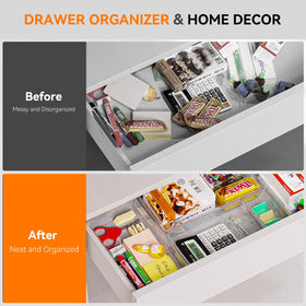 Criusia clear organizers ideal for cosmetics and small accessories.