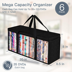 Criusia clear PVC media organizer highlights contents at a glance without opening.