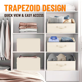 Criusia closet bins size range suitable for shelves and under-bed storage
