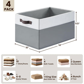 Criusia fabric storage bin on a shelf showing large capacity and organized look.