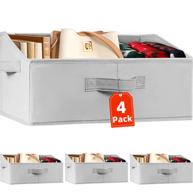 Criusia closet bins with large capacity organize towels and garments efficiently.