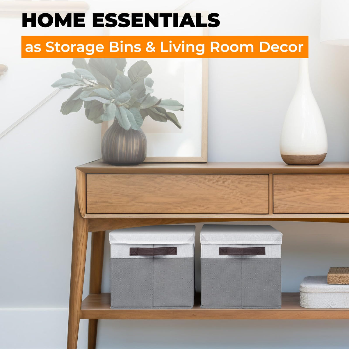 Criusia closet storage bin neatly fits towels and clothes on a shelf.