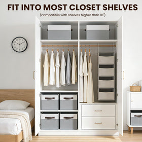 Criusia collapsible storage bin with bottom board for stable base.