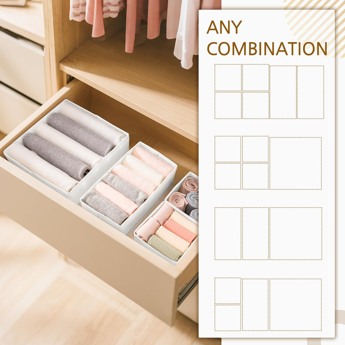 Criusia organizers maximize space in a closet or nursery.