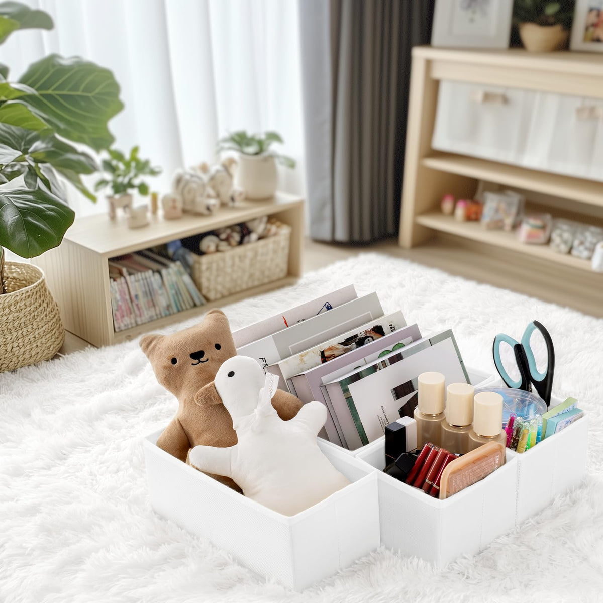 Criusia 10-pack drawer organizers in nursery and bedroom use