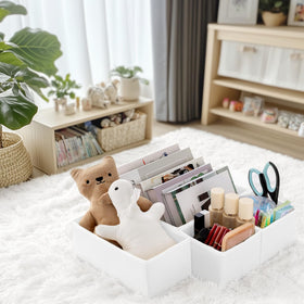 Criusia 10-pack drawer organizers in nursery and bedroom use