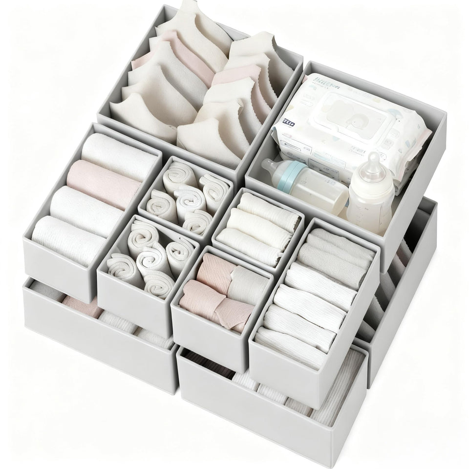 Criusia drawer organizer large square 11x11x5 keeps drawers neatly organized for baby clothes