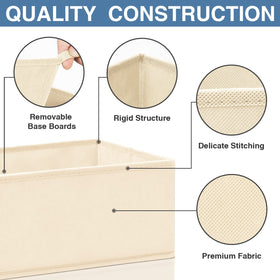 Criusia beige collapsible drawer organizer flat for easy storage.