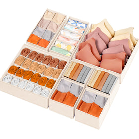 Criusia drawer organizer set, eight-pack, 48 compartments, ideal for nursery storage.