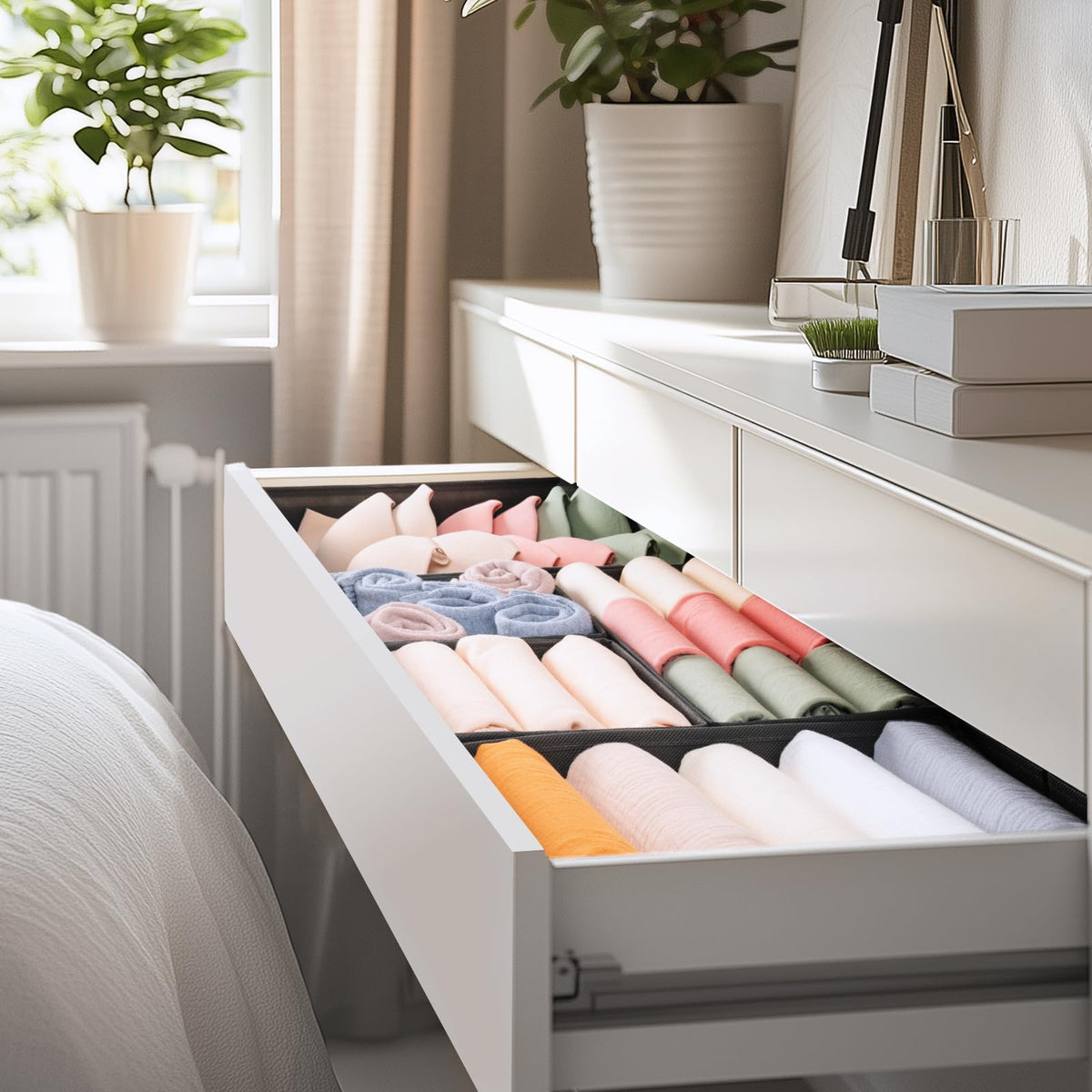 Criusia bedroom-storage drawer organizer reduces clutter in dressers