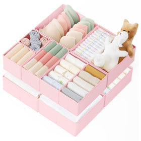 Criusia large pink drawer organizer 11 by 11 inches keeps outfits neatly arranged