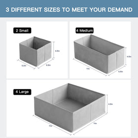 Criusia medium 11x5.5x4.5 inch organizer for socks and underwear, easy access