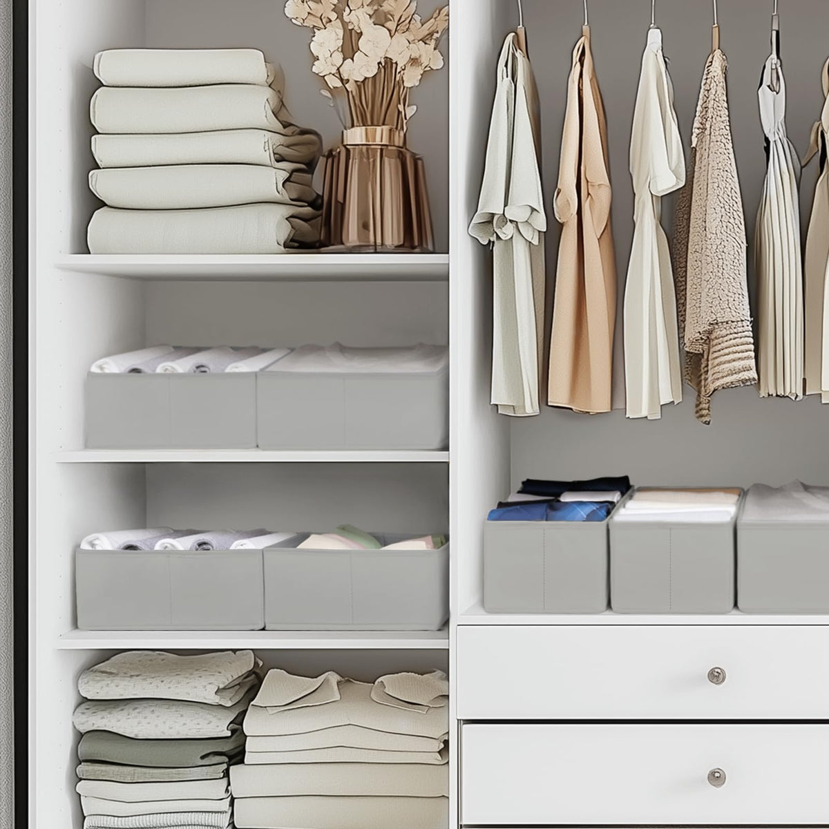 Criusia versatile bins fit bedroom, nursery, or office spaces