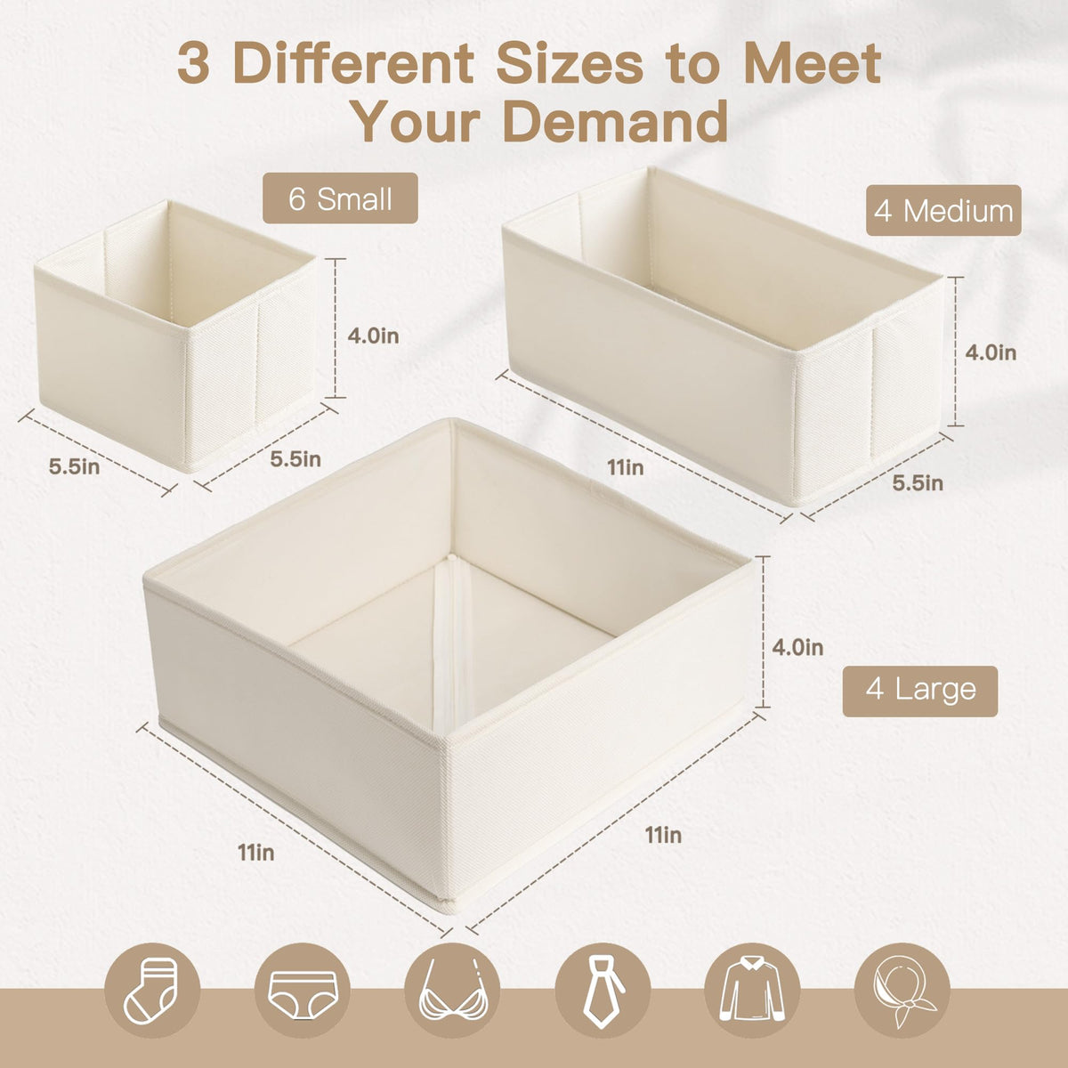 Criusia small organizer ideal for bras and tiny items, minimizing clutter.