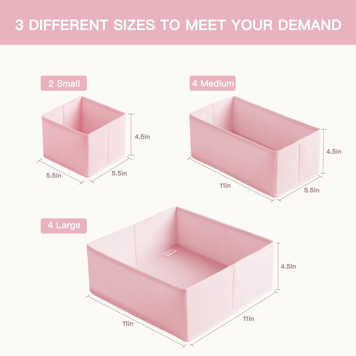 Criusia small pink drawer organizer 5.5 by 5.5 by 4.5 inches stores tiny accessories