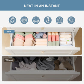 Criusia small 5.5x5.5x4.5 inch bin for accessories, keeps drawers organized