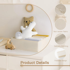 Criusia drawer organizer with sturdy stitching for durable dresser storage.