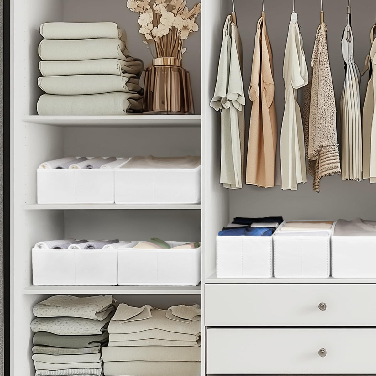 Criusia foldable drawer organizer demonstrates travel-friendly setup