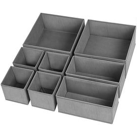 Criusia 8-pack drawer organizers neatly separates underwear and socks for quick access