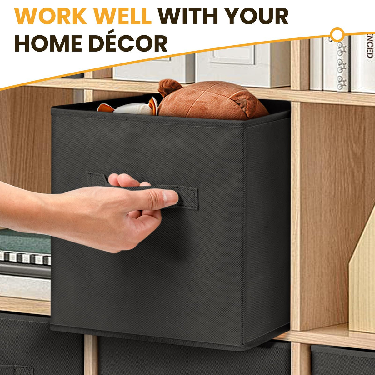 Criusia bin shows reinforced handles for easy carrying and placement.