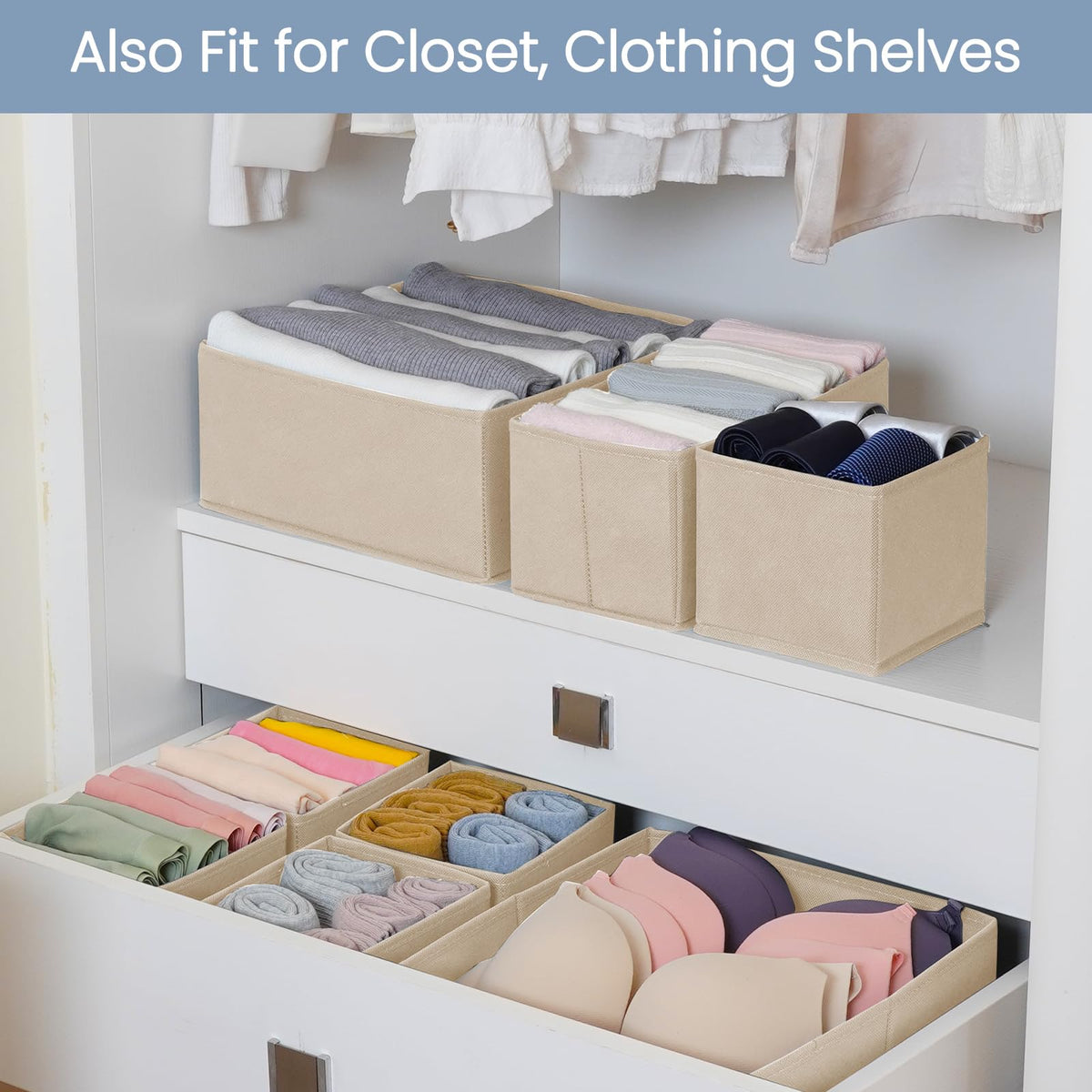 Criusia easy-clean drawer organizer wipe-clean design for quick maintenance.