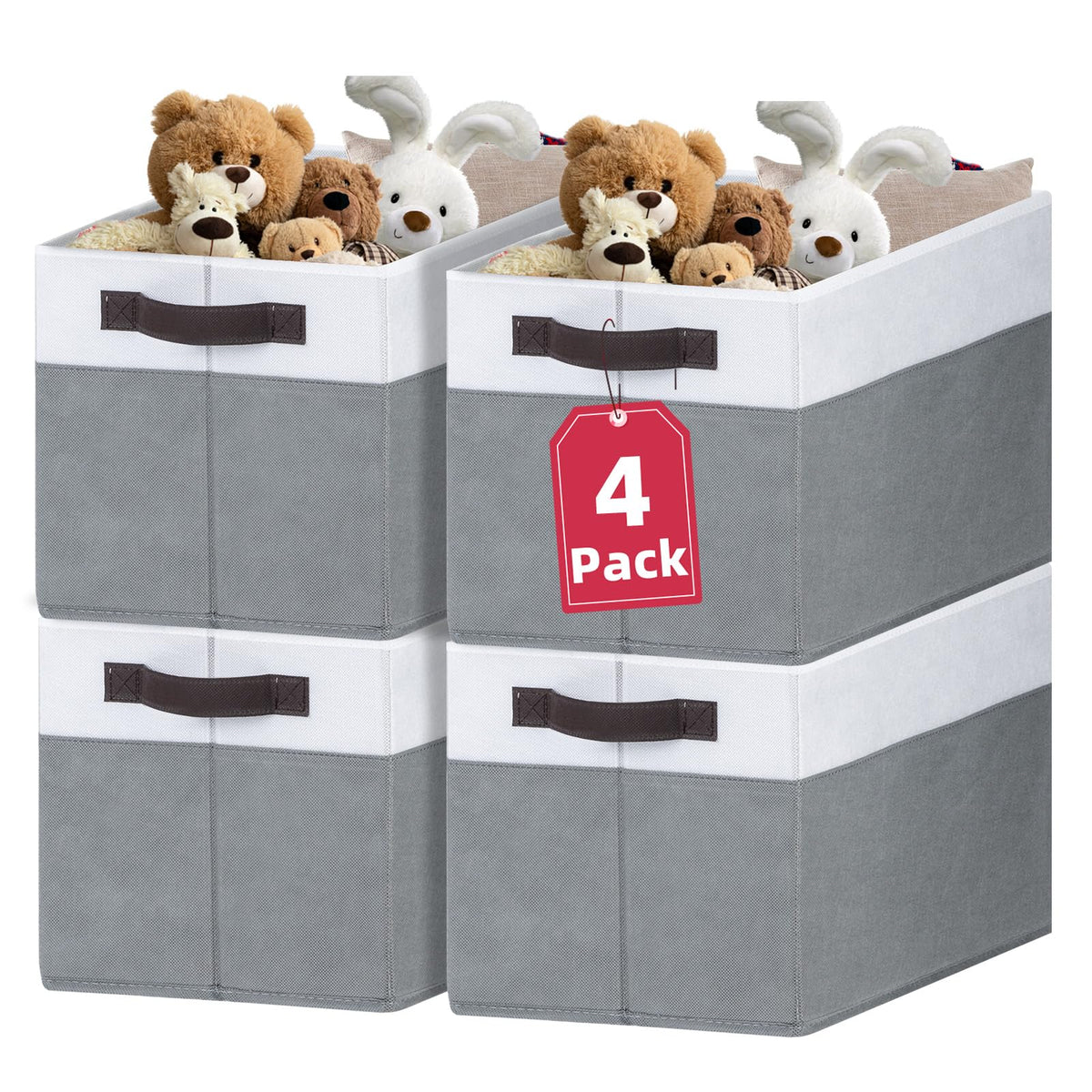 Criusia extra-large storage bin on a shelf for clutter-free clothes and toy organization.