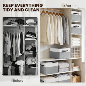Criusia storage bin folded flat for compact storage when not in use.