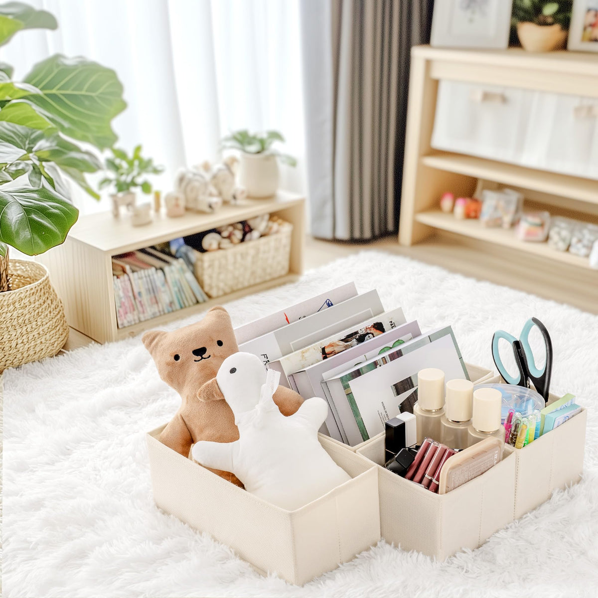 Criusia fold-flat closet organizer saves space during travel and storage.
