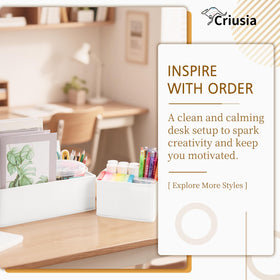 Criusia fold-flat storage bins ready for compact closet storage after use.