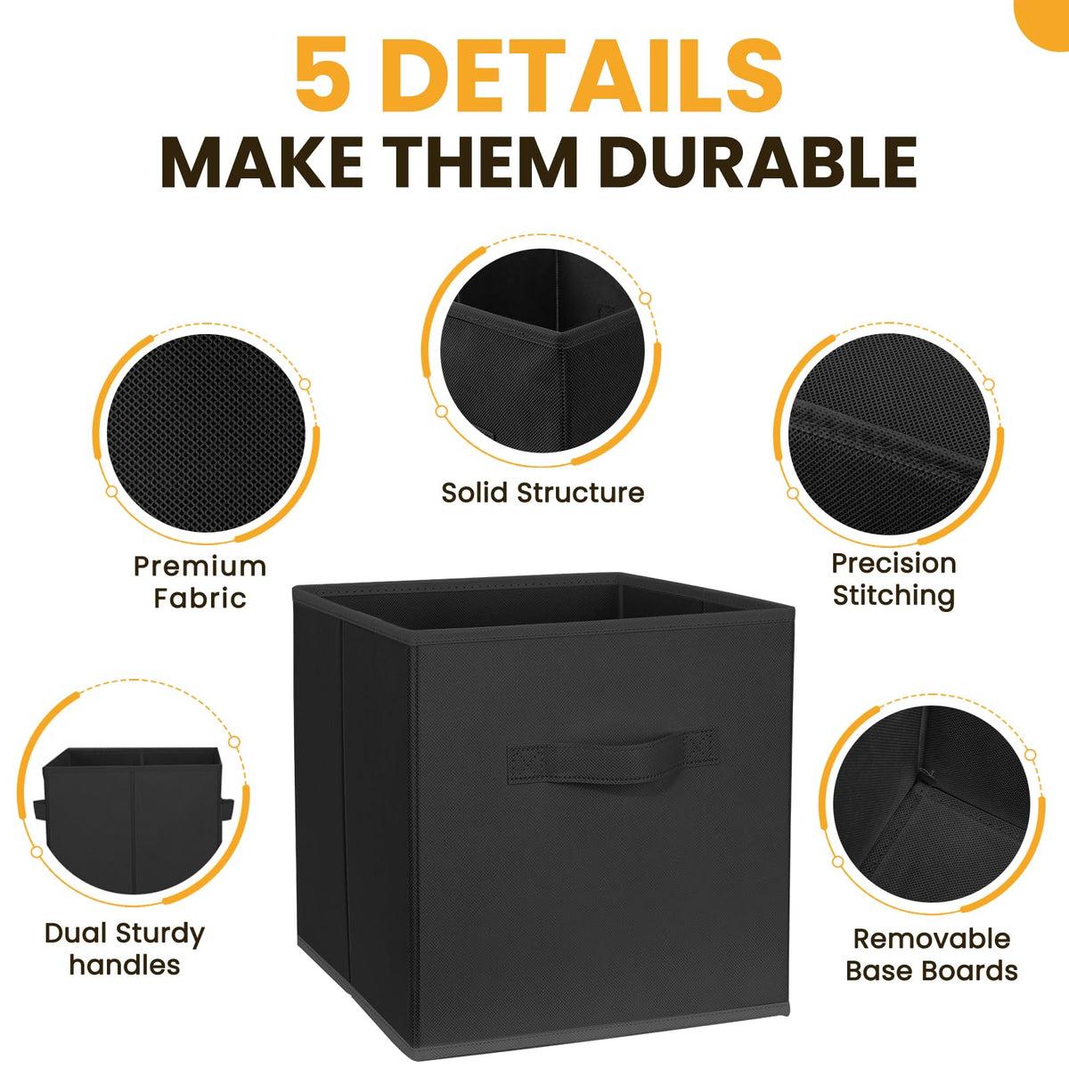 Criusia foldable storage bin shown flat for space-saving storage.