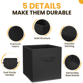 Criusia foldable storage bin shown flat for space-saving storage.