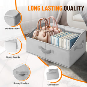 Criusia collapsible baskets fold flat when not in use.